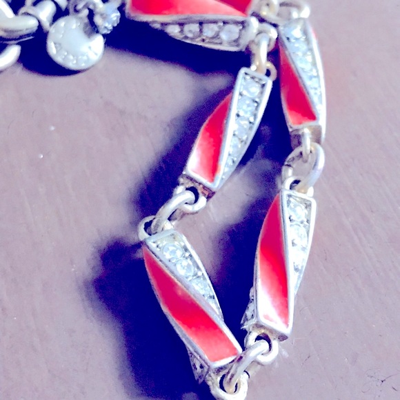 J.Crew Long Coral & Gold Tone Long Necklace - Picture 2 of 6